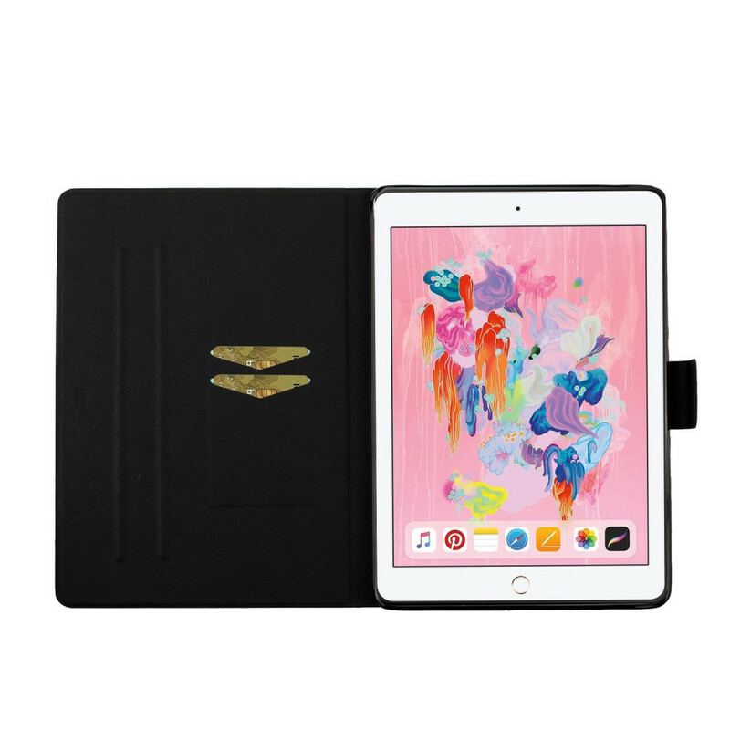 Capa De Couro Para iPad 10.2" (2020) (2019) Flores