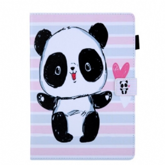 Capa Em Pele Para iPad 10.2" (2020) (2019) Amor De Panda