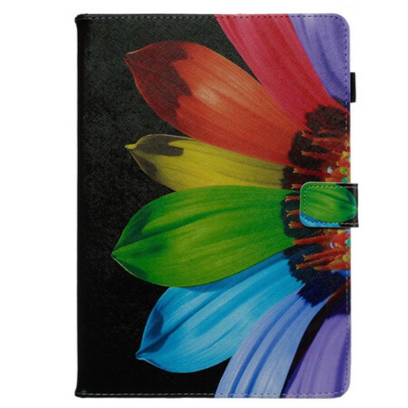 Capa Em Pele Para iPad 10.2" (2020) (2019) Cor Da Flor