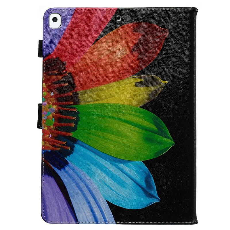 Capa Em Pele Para iPad 10.2" (2020) (2019) Cor Da Flor