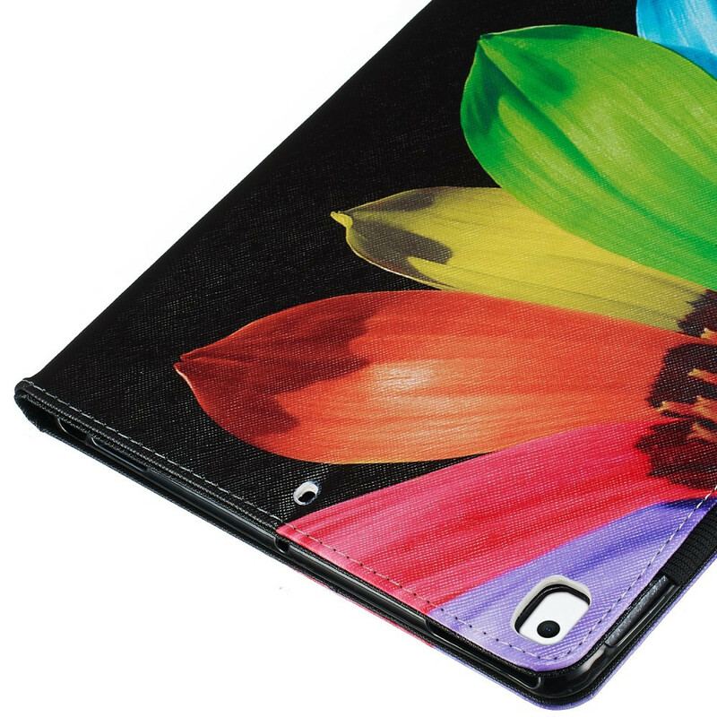 Capa Em Pele Para iPad 10.2" (2020) (2019) Cor Da Flor