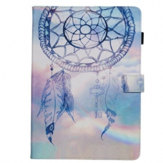 Capa Flip Para iPad 10.2" (2020) (2019) Apanhador De Sonhos Aquarela