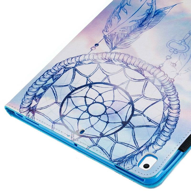 Capa Flip Para iPad 10.2" (2020) (2019) Apanhador De Sonhos Aquarela