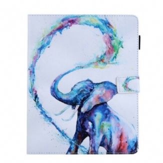 Capa Flip Para iPad 10.2" (2020) (2019) Arte Do Elefante