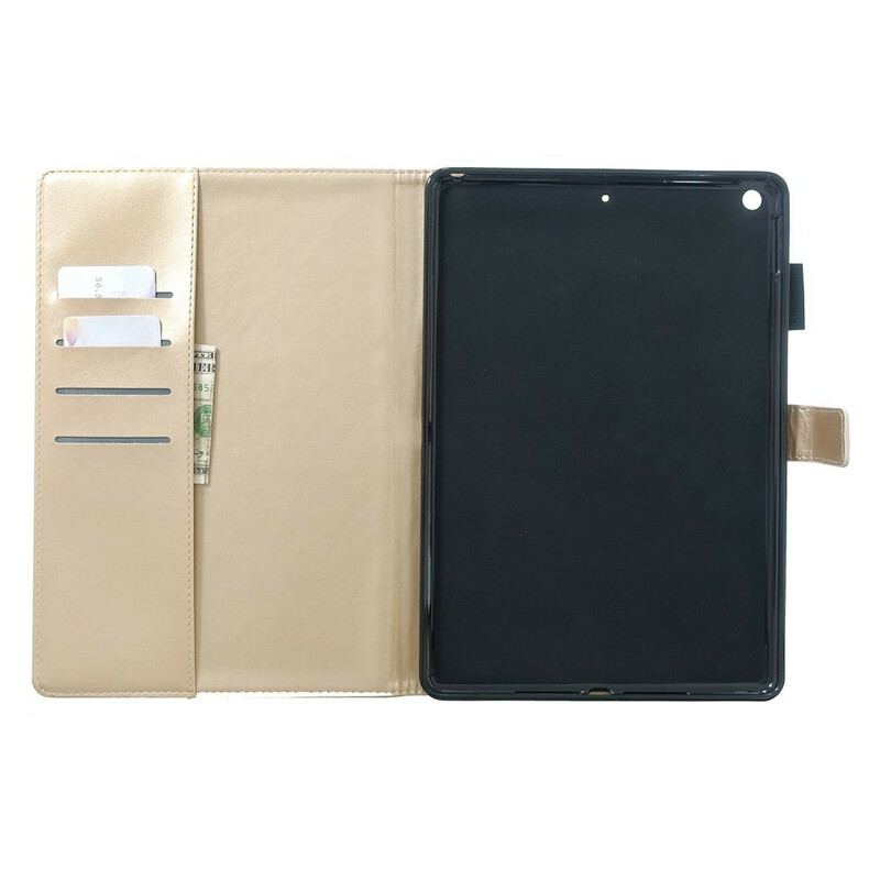 Capa Flip Para iPad 10.2" (2020) (2019) Borboletas Diamante Efeito Couro