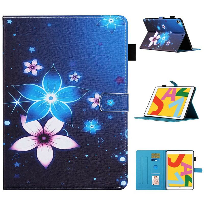 Capa Flip Para iPad 10.2" (2020) (2019) Floral