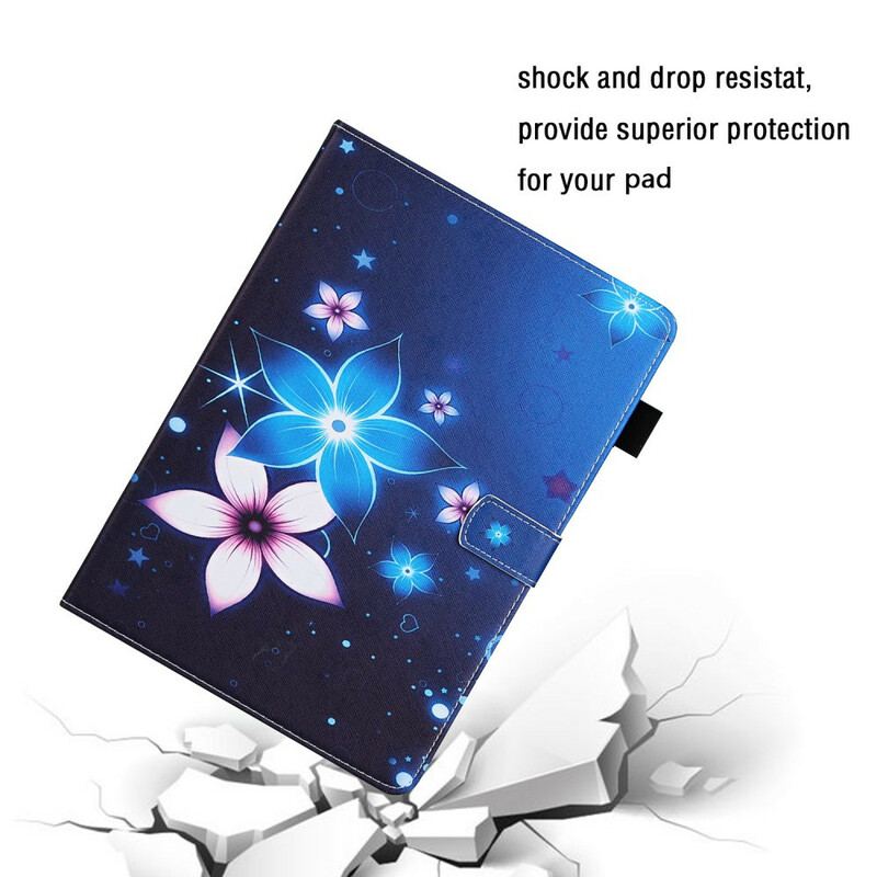 Capa Flip Para iPad 10.2" (2020) (2019) Floral