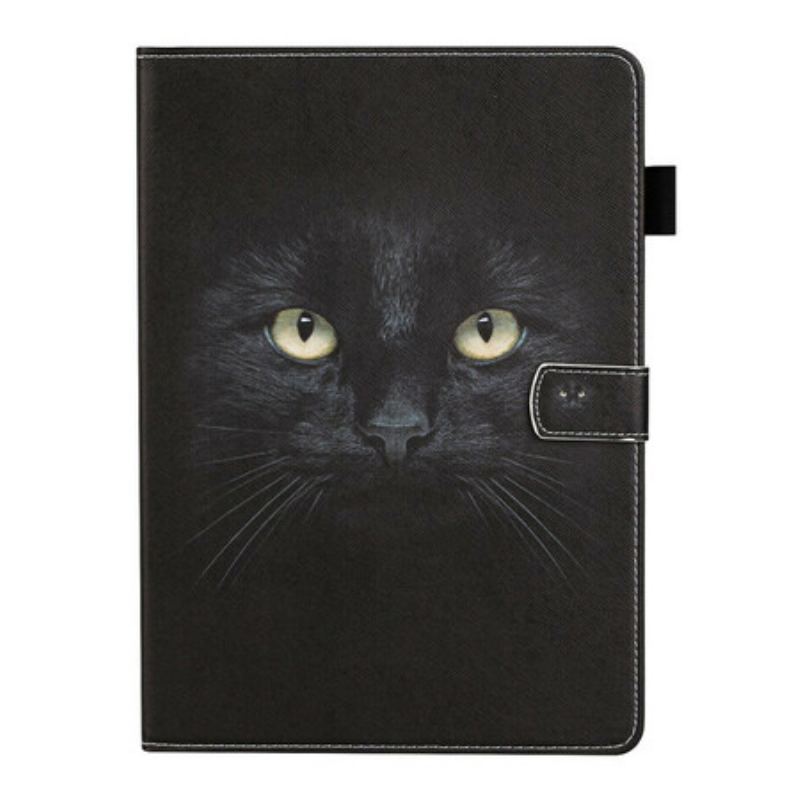 Capa Flip Para iPad 10.2" (2020) (2019) Gato Preto