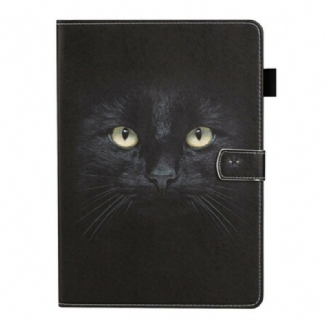 Capa Flip Para iPad 10.2" (2020) (2019) Gato Preto