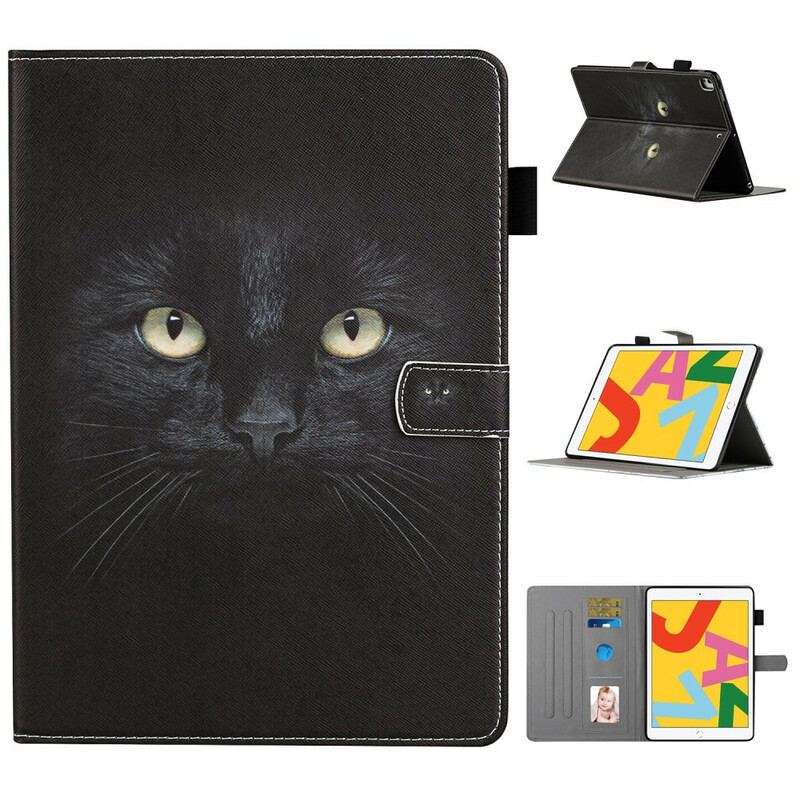 Capa Flip Para iPad 10.2" (2020) (2019) Gato Preto