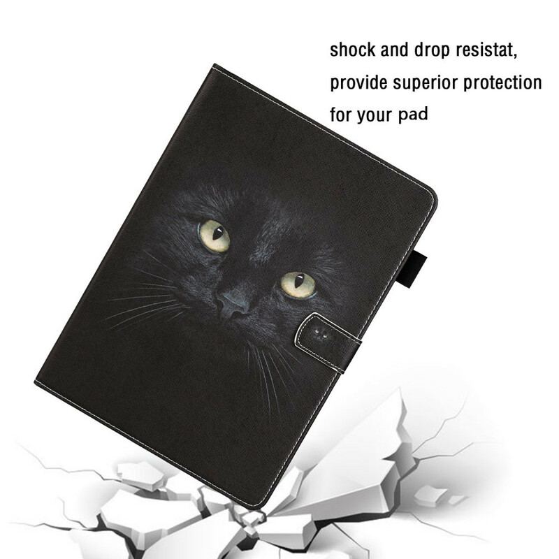 Capa Flip Para iPad 10.2" (2020) (2019) Gato Preto