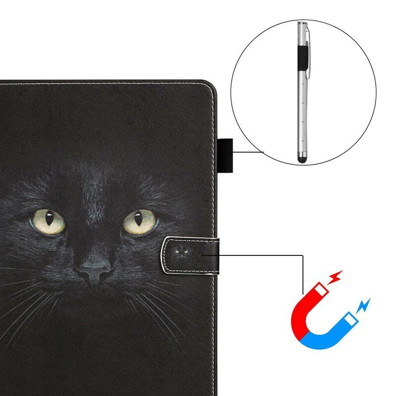 Capa Flip Para iPad 10.2" (2020) (2019) Gato Preto