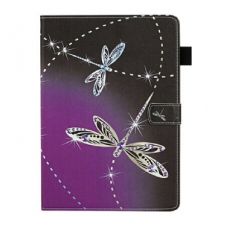 Capa Flip Para iPad 10.2" (2020) (2019) Libélulas