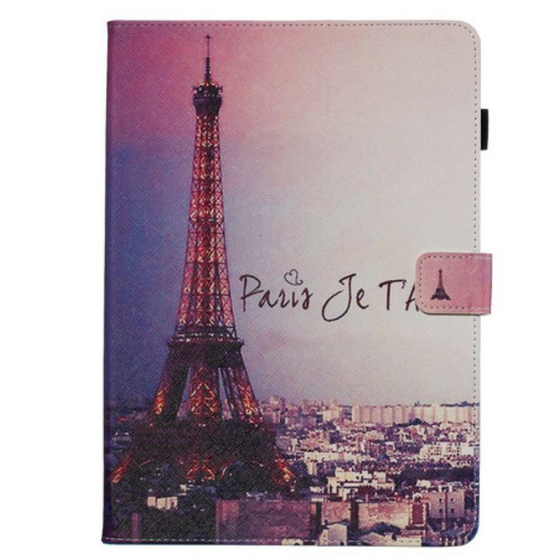 Capa Flip Para iPad 10.2" (2020) (2019) Paris Eu Te Amo