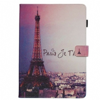 Capa Flip Para iPad 10.2" (2020) (2019) Paris Eu Te Amo