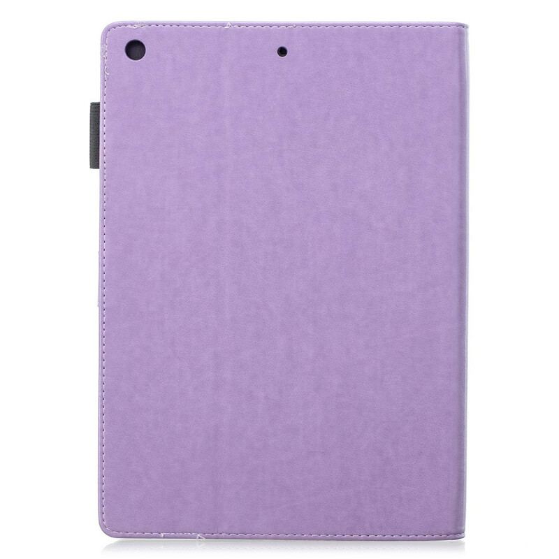 Capa Folio Para iPad 10.2" (2020) (2019) Diamantes Florais Efeito Couro