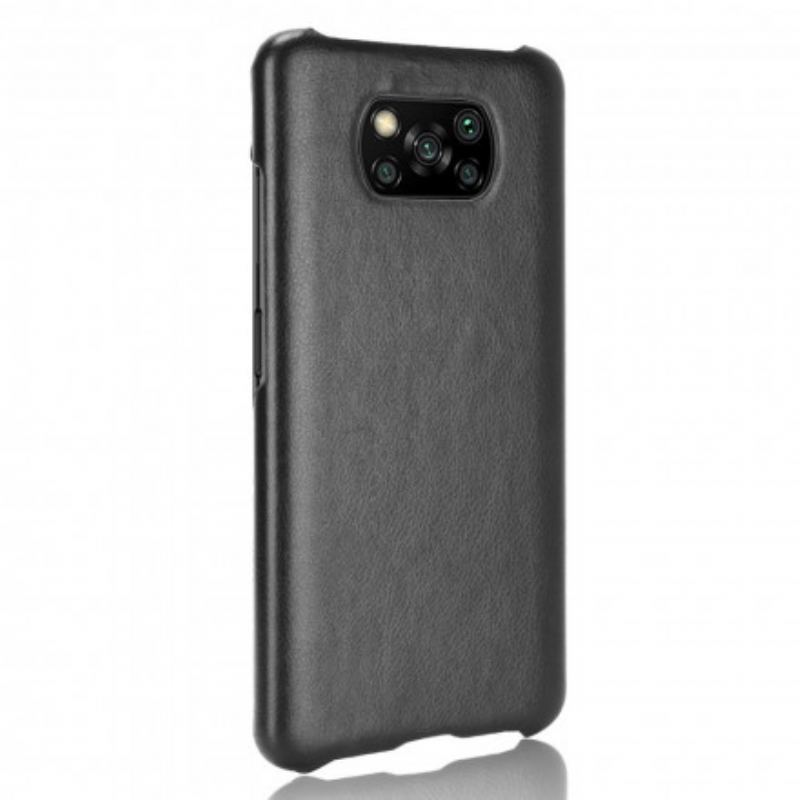 Capa De Celular Para Poco X3 / X3 Pro / X3 NFC Efeito Couro De Desempenho Lichia