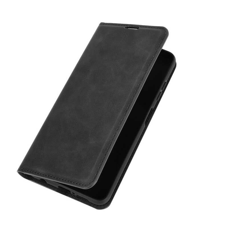 Capa De Celular Para Poco X3 / X3 Pro / X3 NFC Flip Efeito Couro Macio