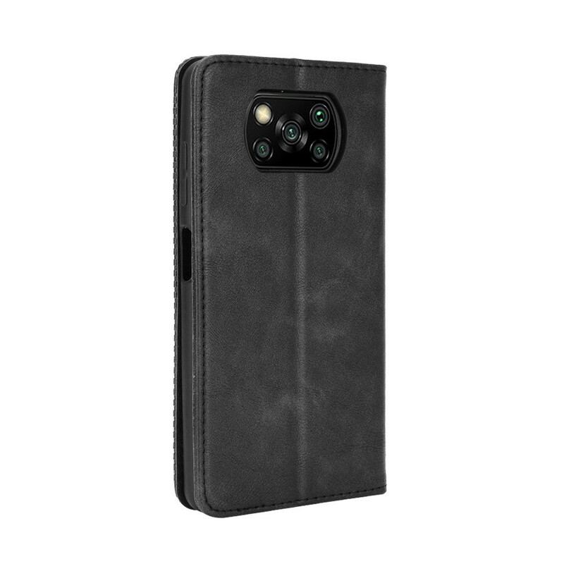 Capa De Celular Para Poco X3 / X3 Pro / X3 NFC Flip Efeito Couro Vintage Estilizado