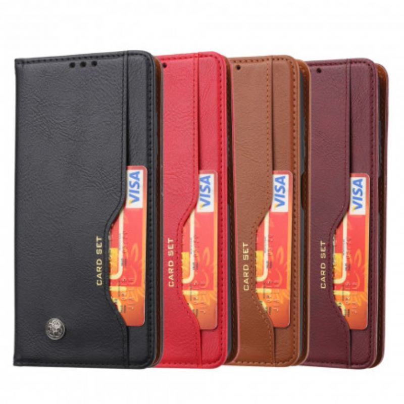 Capa De Celular Para Poco X3 / X3 Pro / X3 NFC Flip Titular De Cartão De Couro Sintético