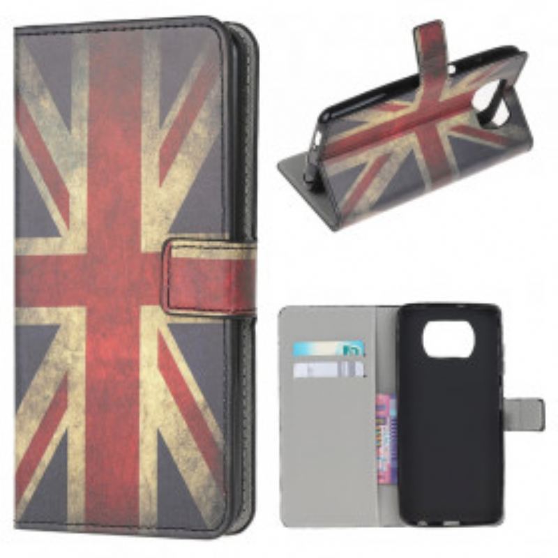 Capa De Couro Para Poco X3 / X3 Pro / X3 NFC Bandeira Da Inglaterra