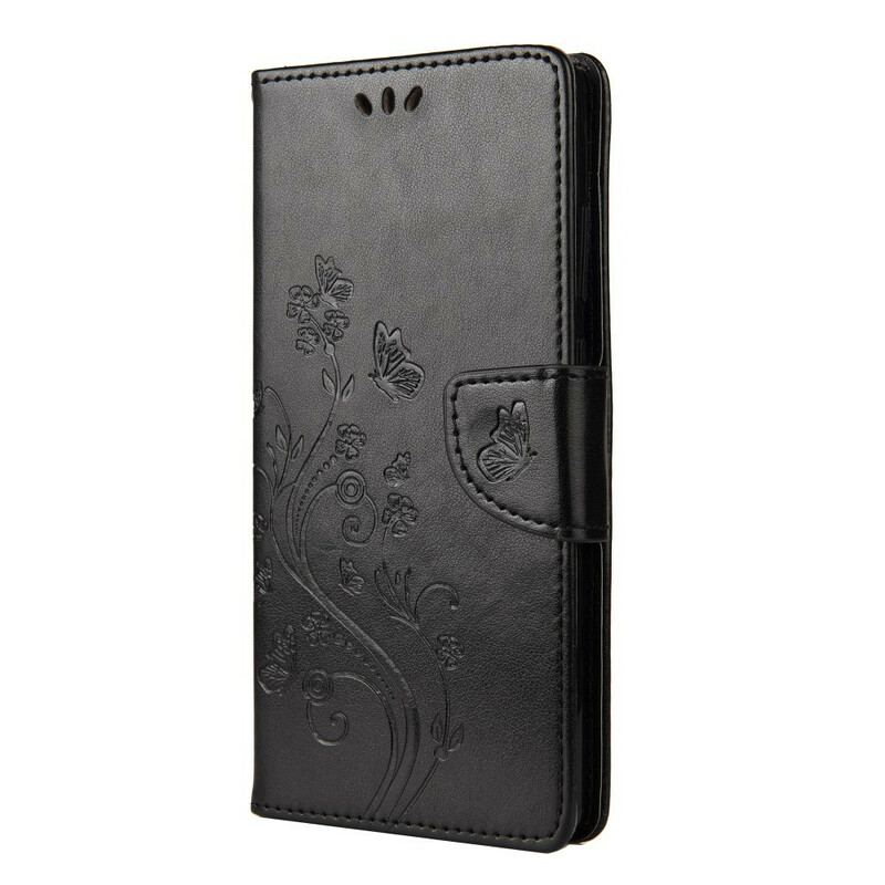 Capa Flip Para Poco X3 / X3 Pro / X3 NFC Borboletas E Flores