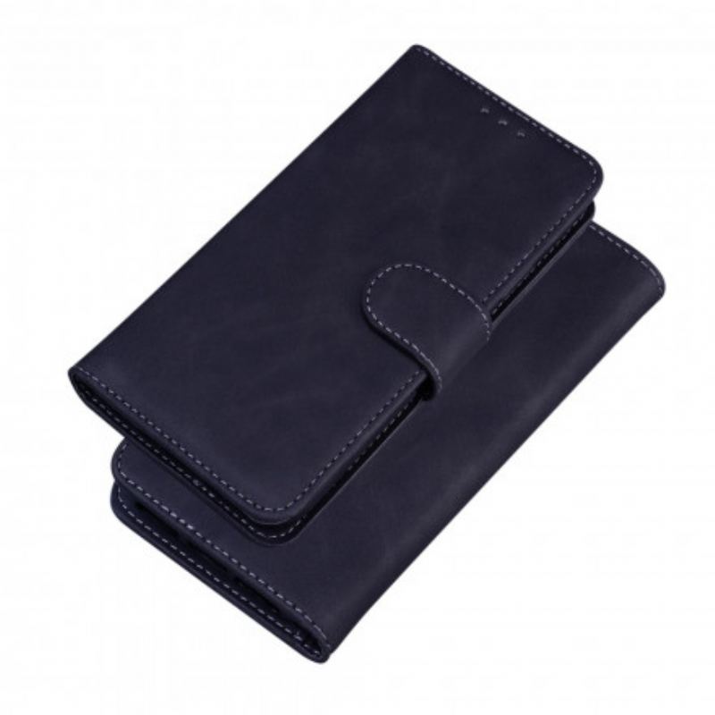 Capa Flip Para Poco X3 / X3 Pro / X3 NFC Efeito Couro Monocromático