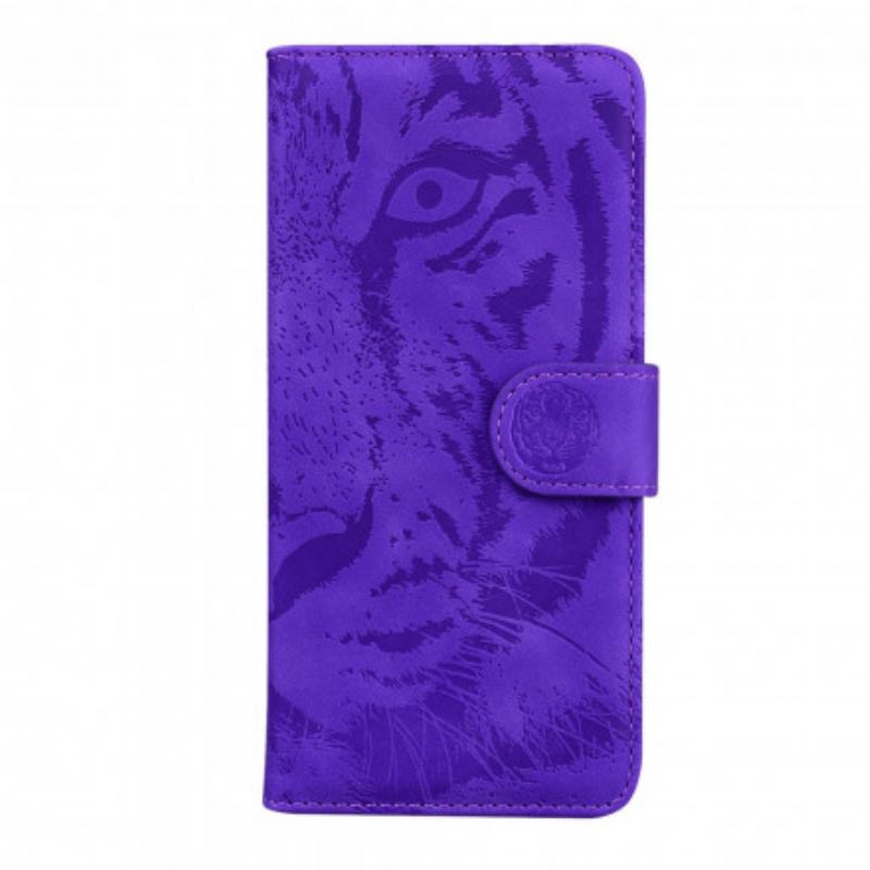 Capa Flip Para Poco X3 / X3 Pro / X3 NFC Estampa Cara De Tigre