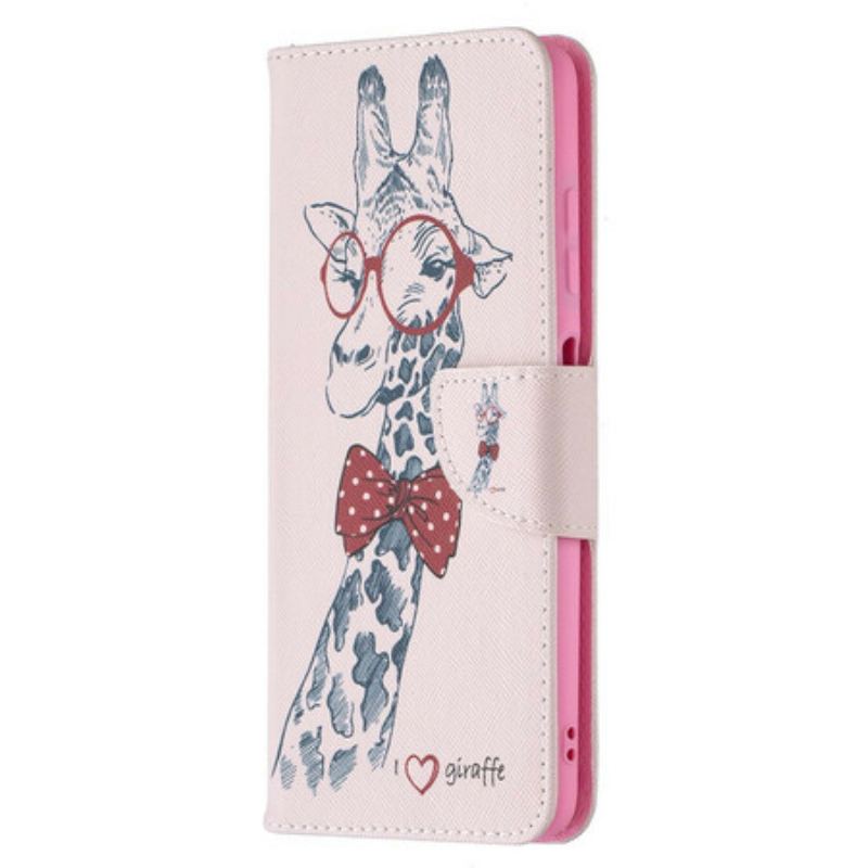 Capa Flip Para Poco X3 / X3 Pro / X3 NFC Girafa Inteligente