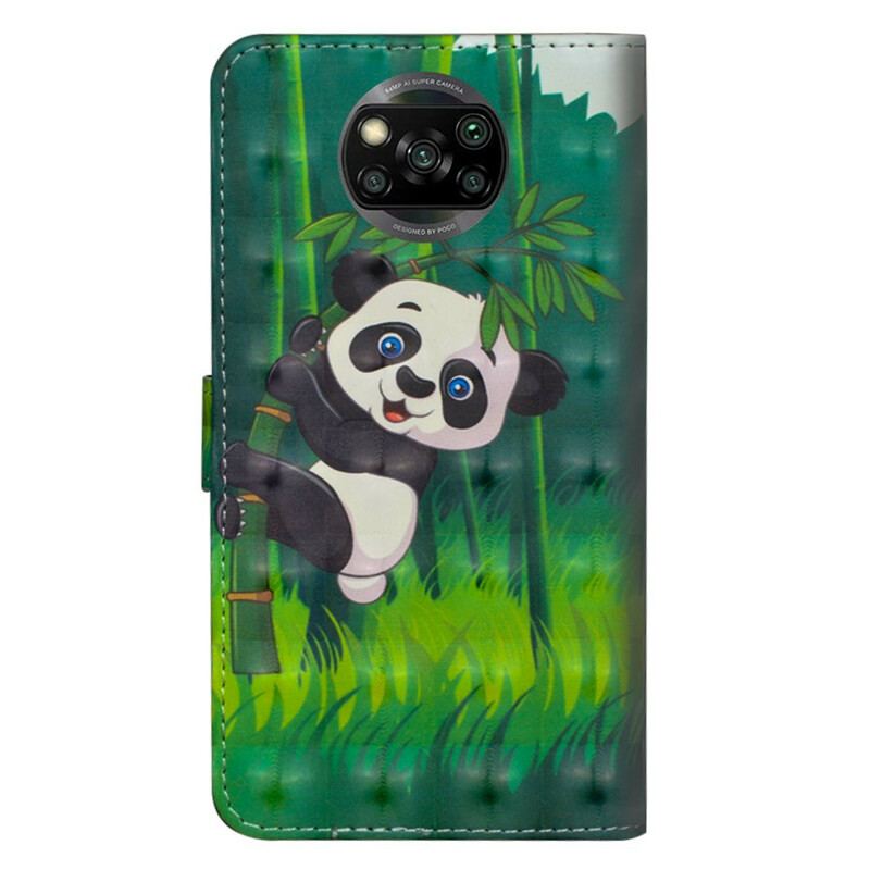 Capa Flip Para Poco X3 / X3 Pro / X3 NFC Panda E Bambu