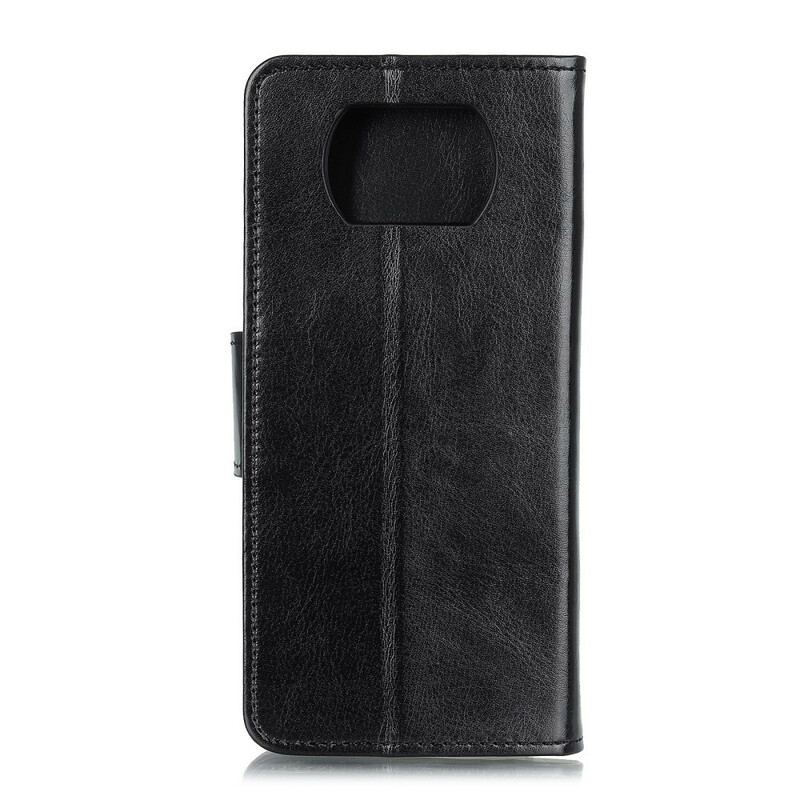 Capa Folio Para Poco X3 / X3 Pro / X3 NFC Couro Sintético Vitrificado