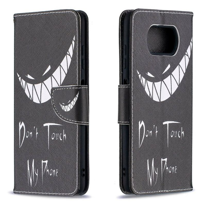 Capa Folio Para Poco X3 / X3 Pro / X3 NFC Telefone Do Diabo