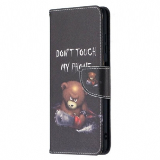 Capa Folio Para Poco X3 / X3 Pro / X3 NFC Urso Perigoso