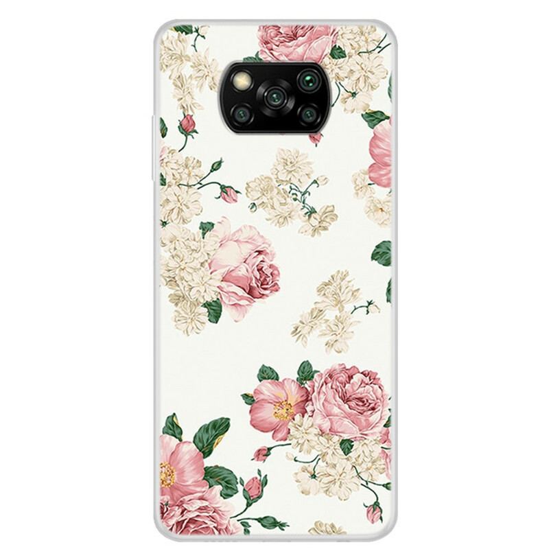 Capa Para Poco X3 / X3 Pro / X3 NFC Flores Da Liberdade