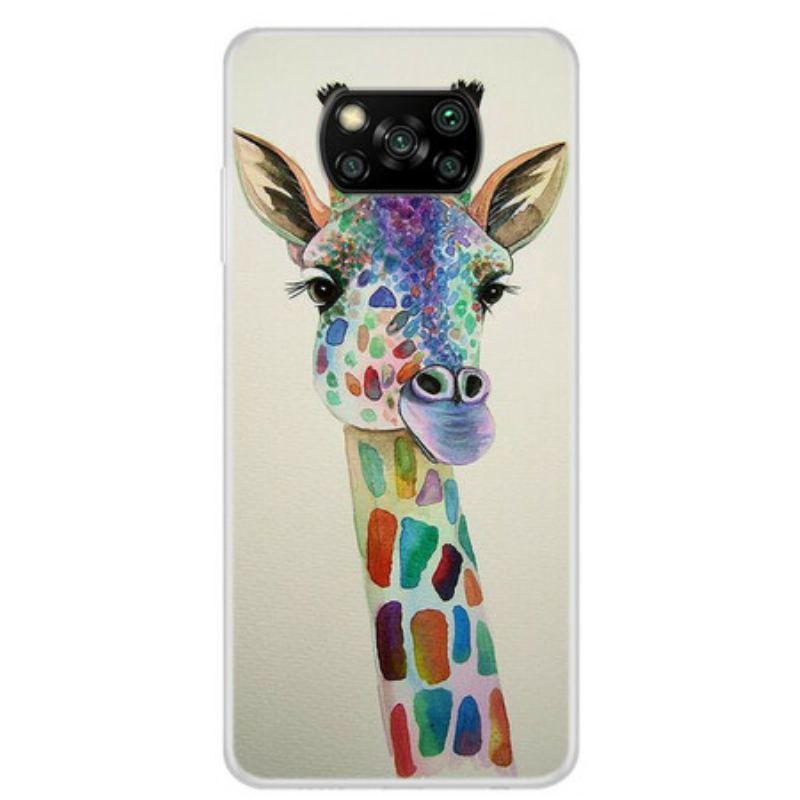 Capa Para Poco X3 / X3 Pro / X3 NFC Girafa Colorida