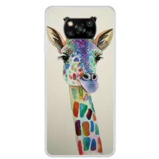 Capa Para Poco X3 / X3 Pro / X3 NFC Girafa Colorida