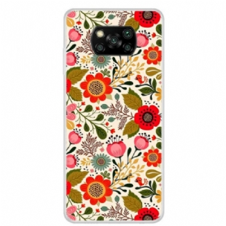 Capa Para Poco X3 / X3 Pro / X3 NFC Tapeçaria Floral