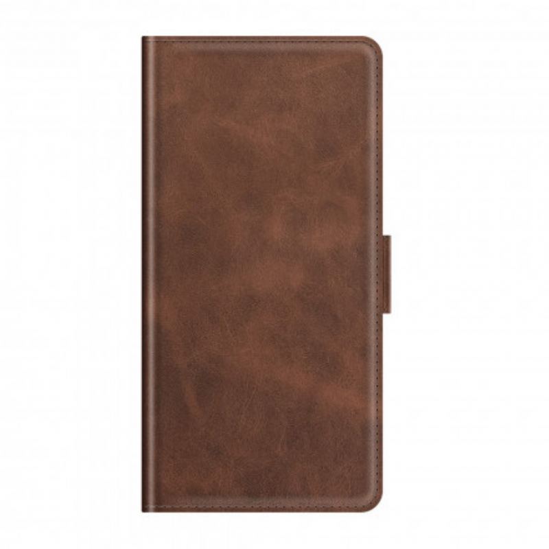 Capa Folio Para Asus Zenfone 8 Flip De Couro Aba Dupla Clássica