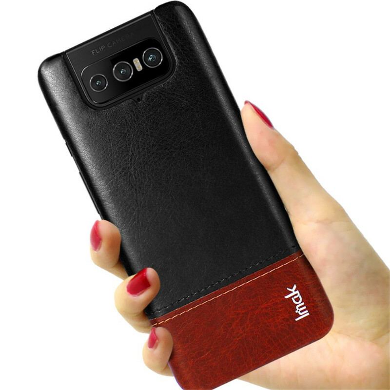 Capa Para Asus Zenfone 8 Flip De Couro Imak Série Ruiyi Efeito Couro