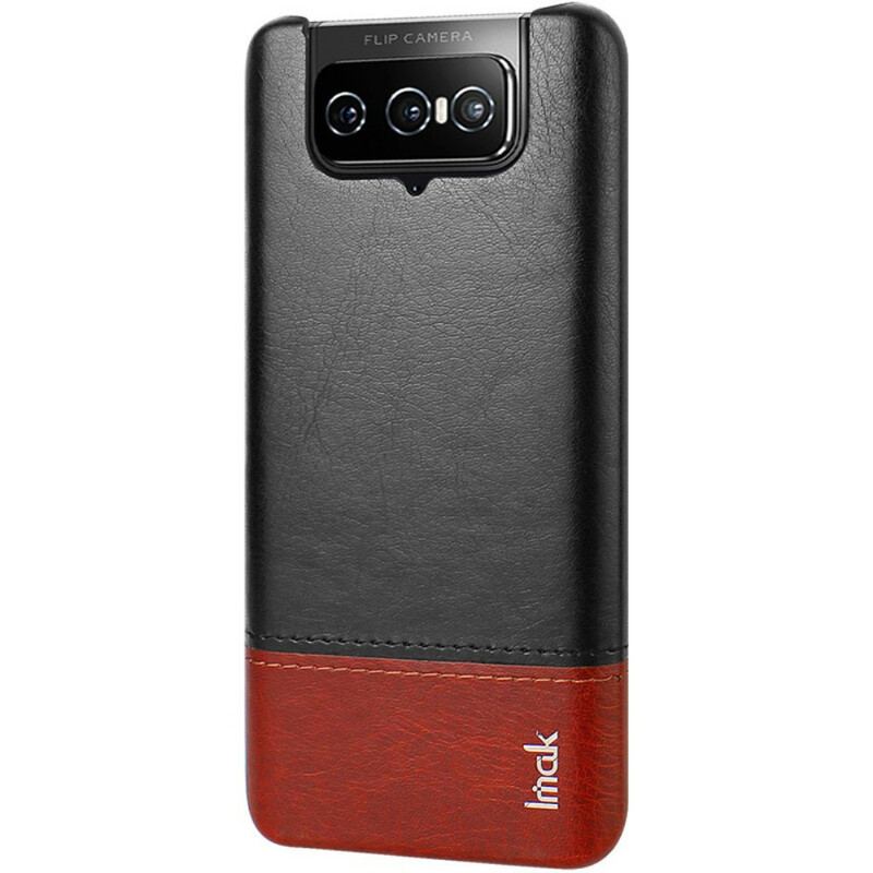 Capa Para Asus Zenfone 8 Flip De Couro Imak Série Ruiyi Efeito Couro