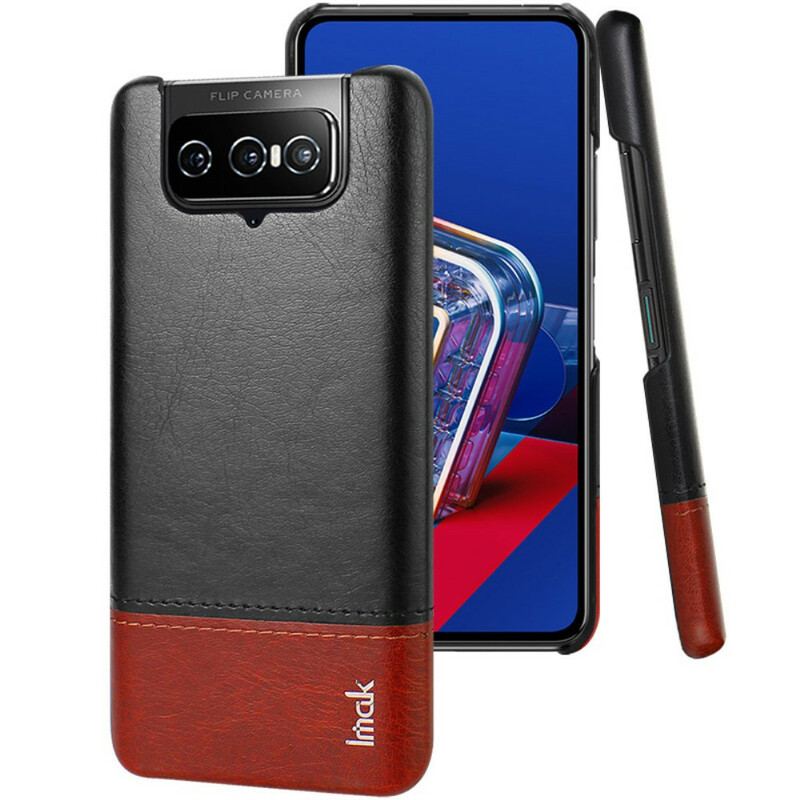 Capa Para Asus Zenfone 8 Flip De Couro Imak Série Ruiyi Efeito Couro