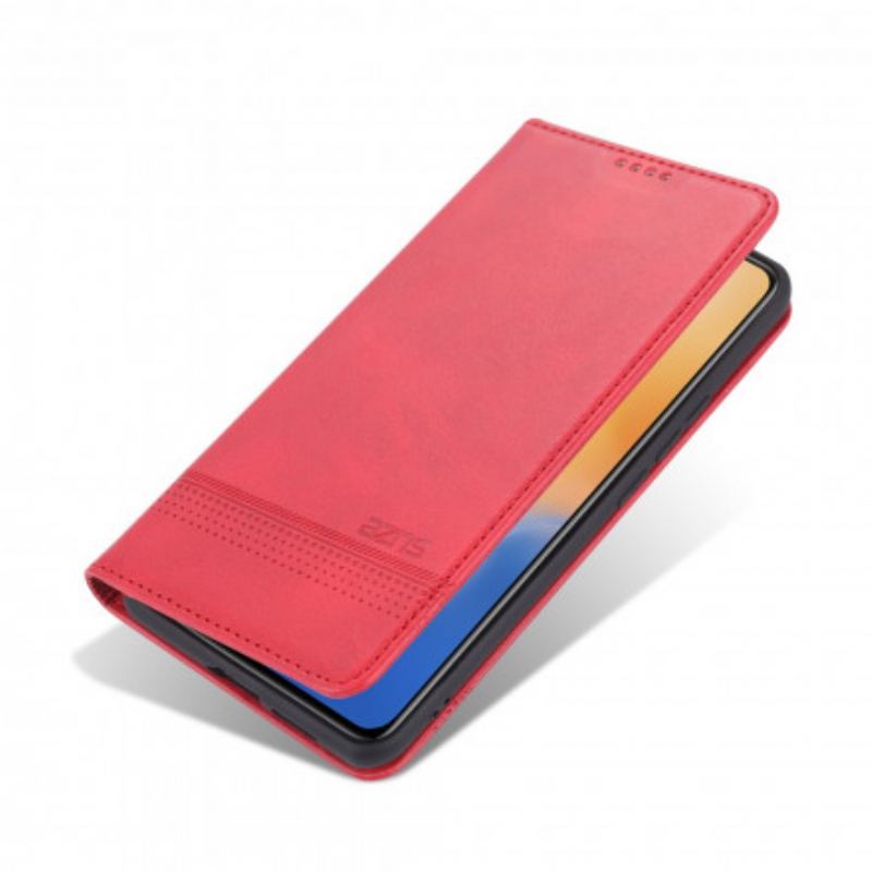 Capa De Celular Para Vivo X60 Pro Flip Estilo De Couro Azns