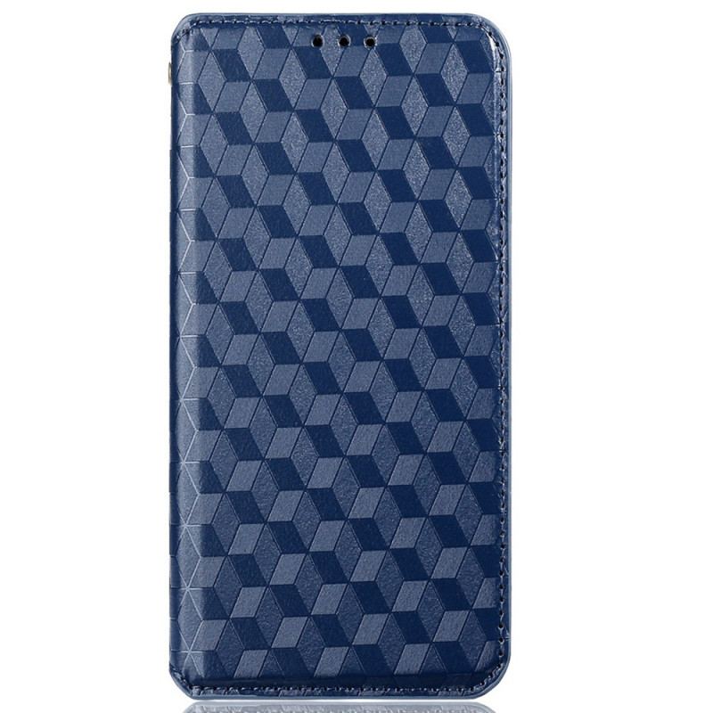 Capa De Celular Para Poco F4 GT Flip Textura 3d Com Efeito De Couro