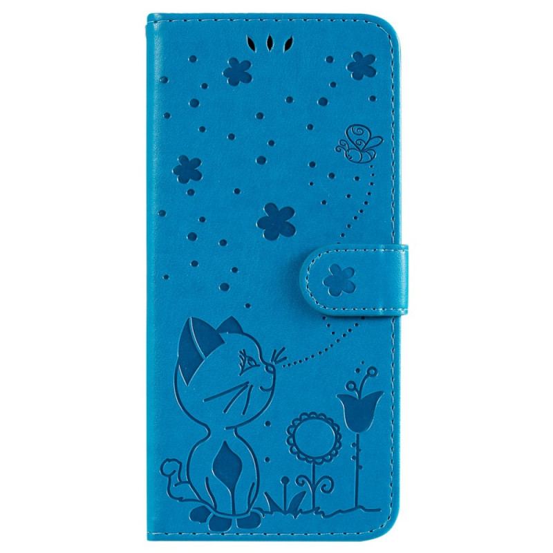 Capa Flip Para Poco F4 GT Gato E Abelhas