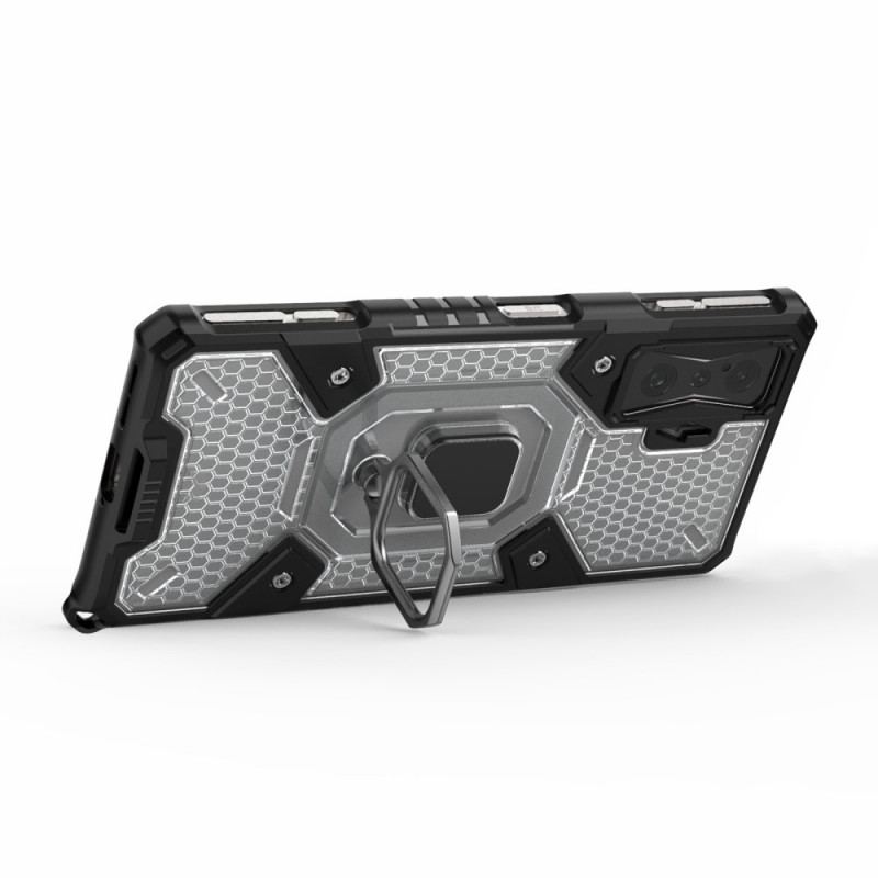 Capa Para Poco F4 GT Honeycomb Com Suporte De Anel