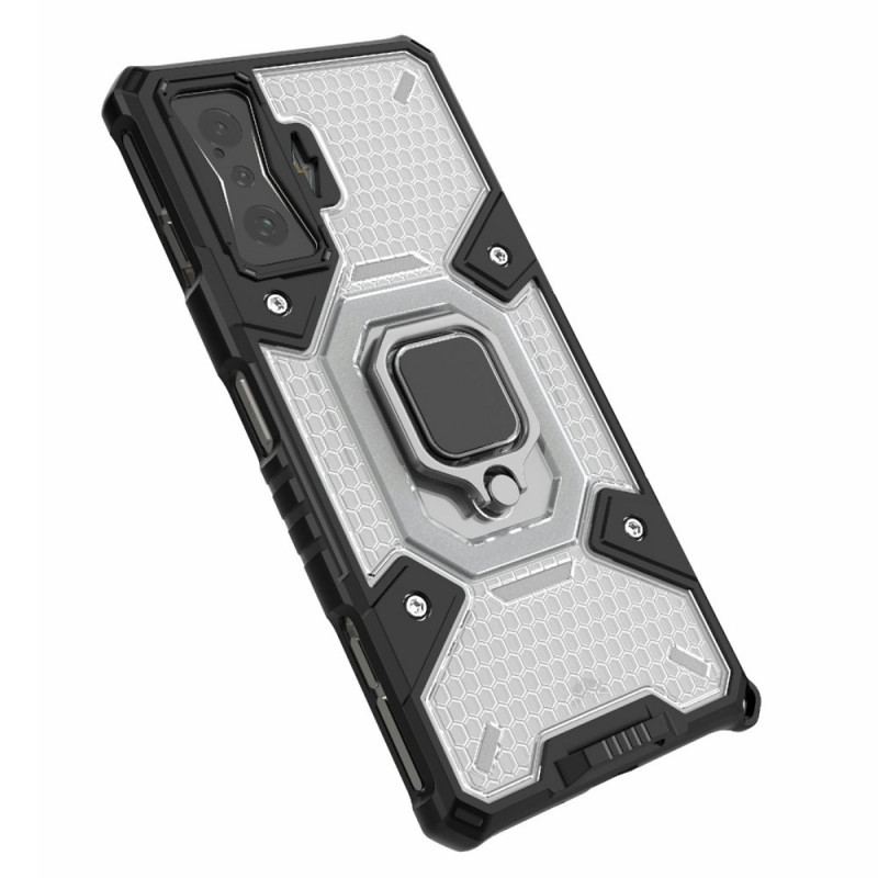 Capa Para Poco F4 GT Honeycomb Com Suporte De Anel