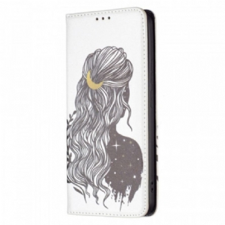 Capa De Celular Para Xiaomi Redmi Note 11 Pro Plus 5G Flip Cabelo Bonito