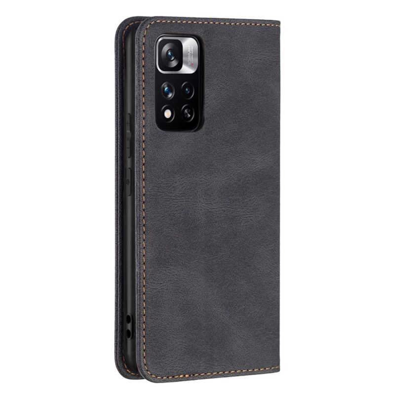 Capa De Celular Para Xiaomi Redmi Note 11 Pro Plus 5G Flip Costura Rfid Binfen Color