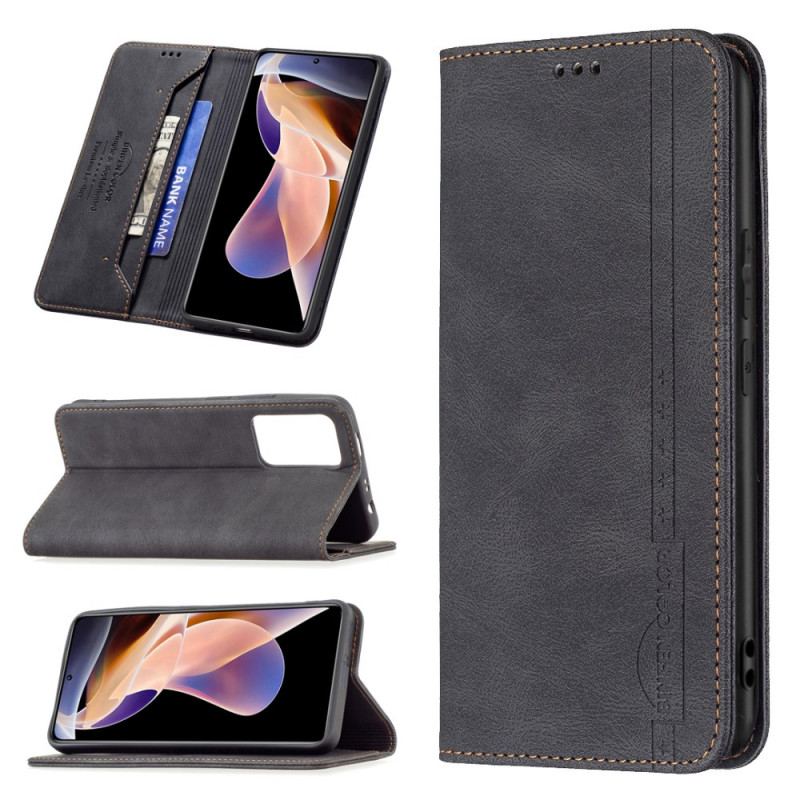 Capa De Celular Para Xiaomi Redmi Note 11 Pro Plus 5G Flip Costura Rfid Binfen Color