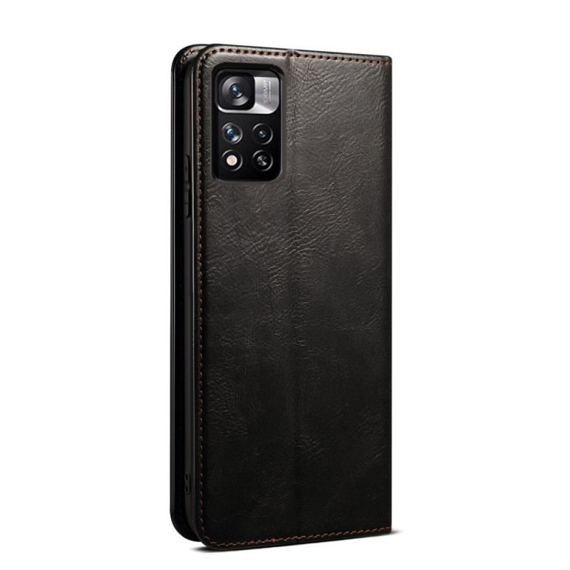 Capa De Celular Para Xiaomi Redmi Note 11 Pro Plus 5G Flip Couro Sintético Encerado